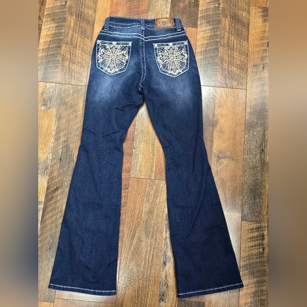 Y Jeans Rhinestone Bootcut Jeans 1/2 Like Miss Me